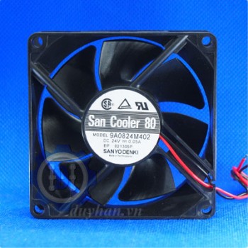 9A0824M402, Quạt tản nhiệt Sanyo Denki, 24VDC, 0.05A